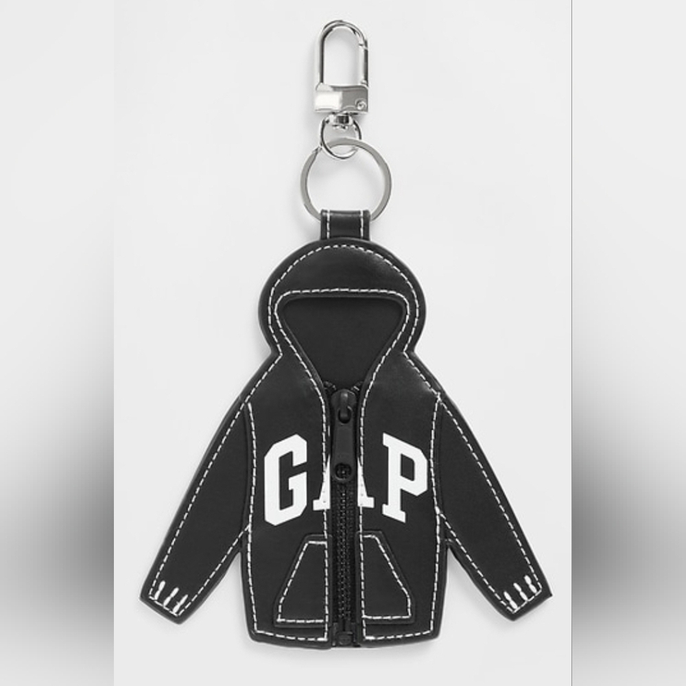 GAP Logo Hoodie Keychain Charm In Black. New